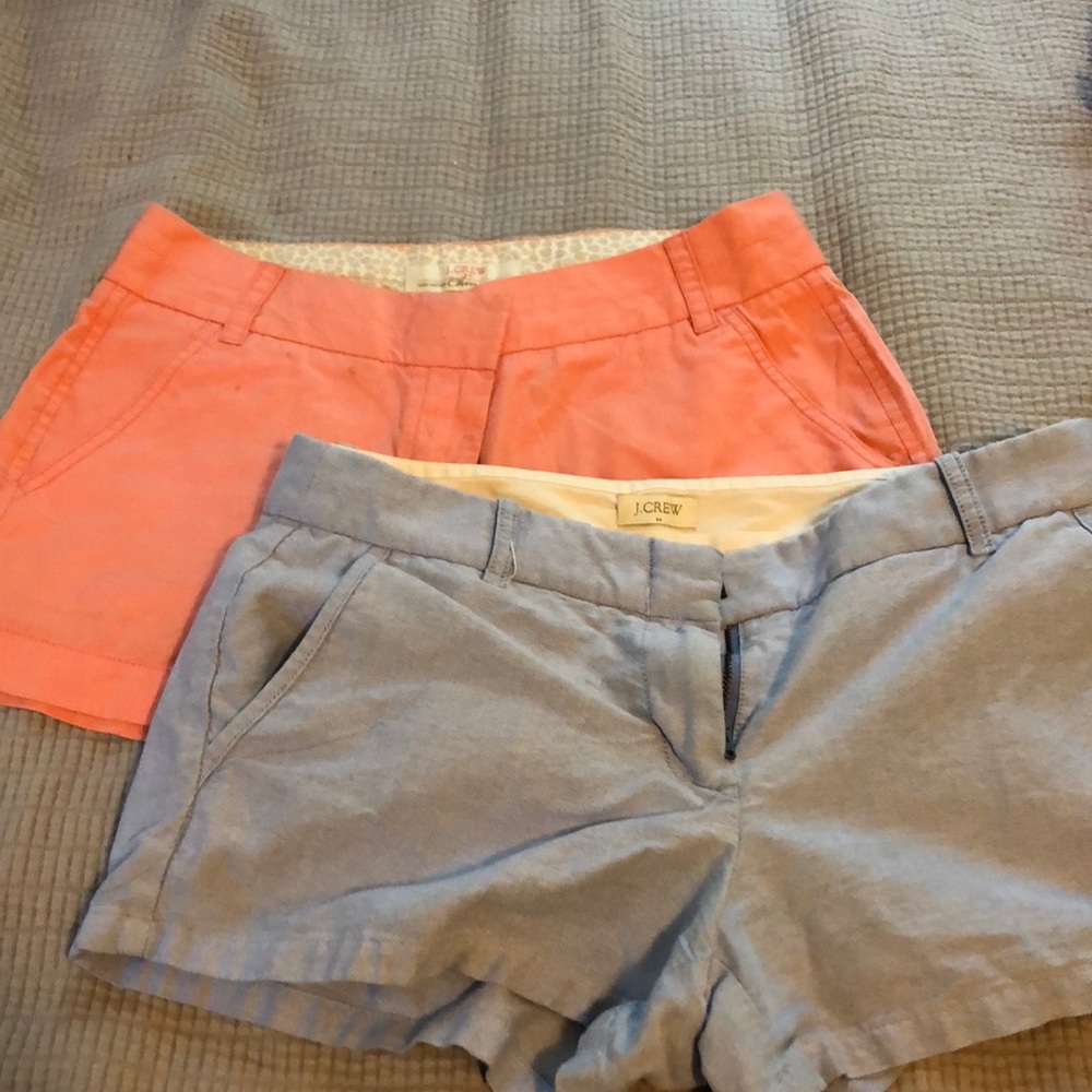 Two size 4 Chino Jcrew shorts